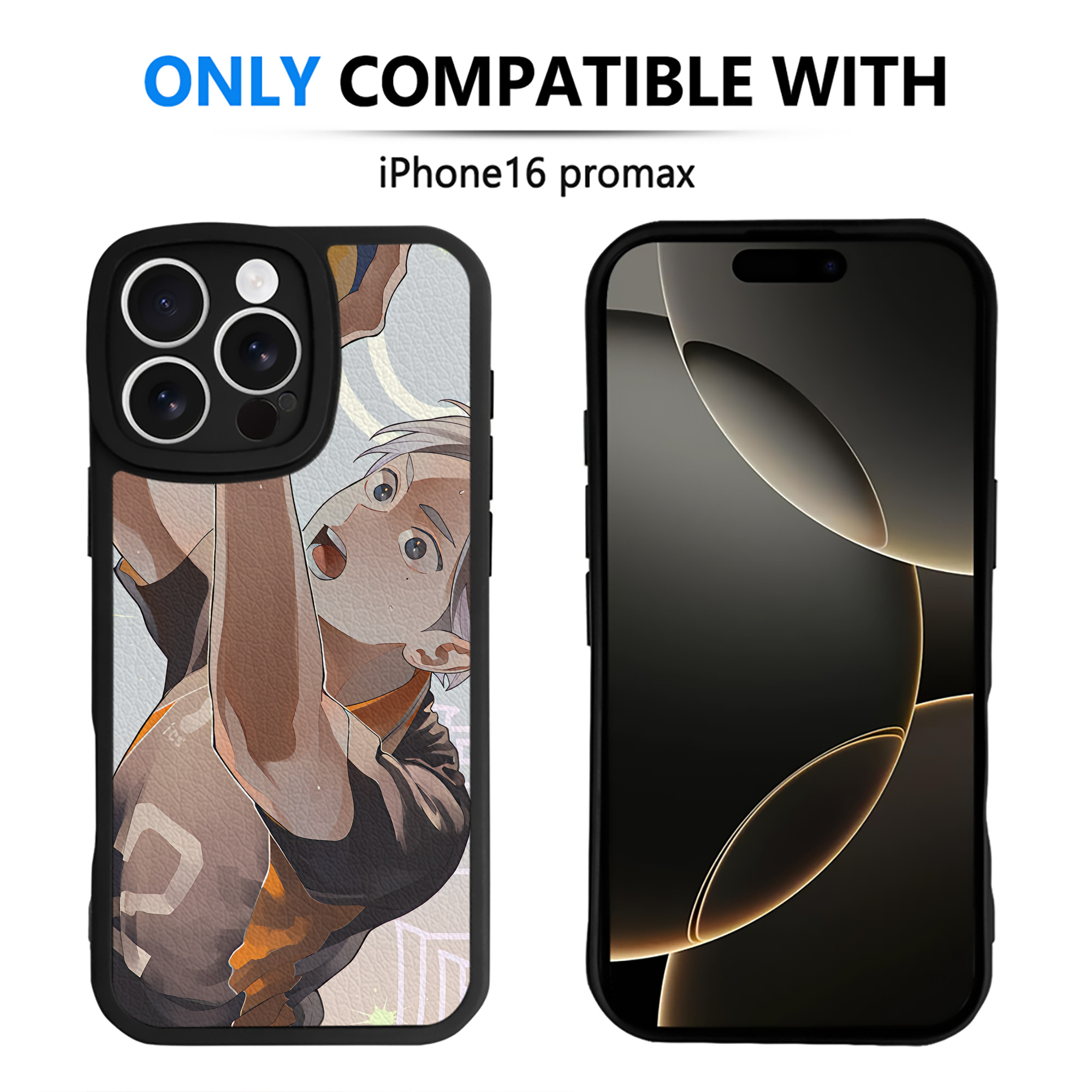 （画像用） ハイキュー!! Haikyu!! 【iPhone 16シリーズ対応】シリコンスマホケース（レザー調） 材質：シリコン